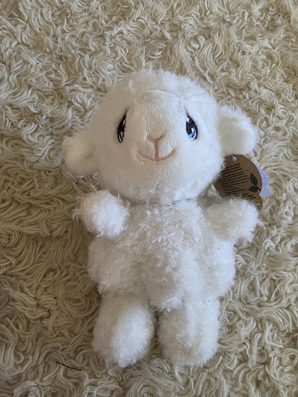 Precious Moments White Plush Lamb with Heart Tag
